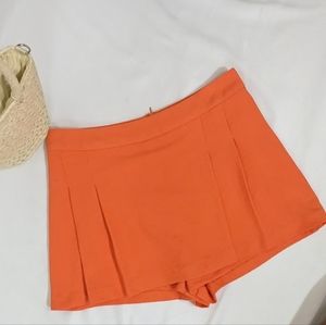 Topshop Orange Textured Skort 10